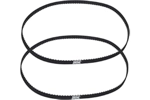 PATIKIL 2pcs 280XL Rubber Timing Belt 140 Teeth 10mm Width 5.08mm Pitch Synchronous Closed Loop Geared Drive Belt Black for Industrial