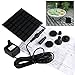Produktbild Liqoo® Solar Pumpe Springbrunnen Teichpumpe für Garten , Wasserpumpe für Miniteich mit 4 Verschiedenen Düsen , 180 L / h ; Höhe 0,6 m ; 1,1 W