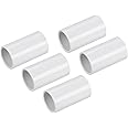 sourcing map PVC Conduit Coupler Straight Fittings 20mm Terminating for Hose Electrical Conduit Pack of 10