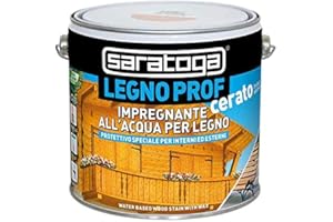SARATOGA INT.SFORZA SPA Saratoga impregnante all'acqua per legno per interni ed esterni LEGNO PROF CERATO lt. 2,5 (Noce Scuro)