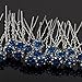 Contever® Elegant 1 Set of 20pcs Wedding Bridal Party Artifical Diamante Rhinestone and Prom Flower Hair Pins Clips Grips Pins Hairpins Bridesmaid Clips - Blue