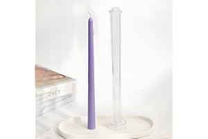 TOMALITHIC Moule à Bougie Cylindrique en Plastique Transparent,Plage de Température du Moule : -30 ℃ à 200 ℃, pour Église, Saint-Valentin,Décoration de La Maison, Noël, Dîner