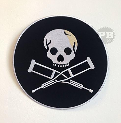 Broken Rider Skull Cross Large Biker Jacket Back Sew On Embroidered Patch