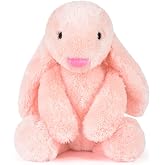 &Ouml;zg&uuml;ner Toy Plush Rabbit 40 cm Soft Sleeping Companion with Long Ears, Floppy Eared Rabbit Plush (Pink)