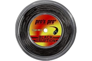 P3 INTERNATIONAL Pros Pro Black Eruption Tennissaite - 200m Rolle - 1.30mm - Schwarz