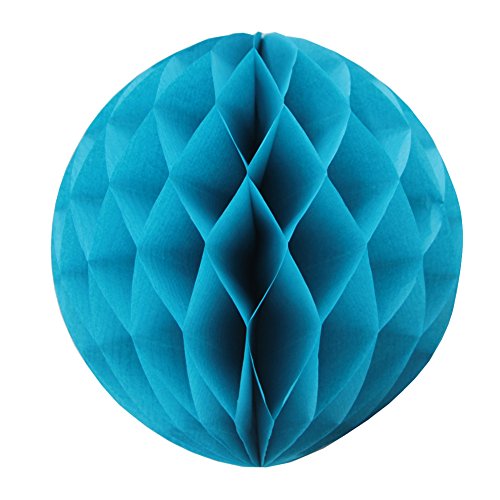 SUNBEAUTY Blau Grün Serie Tissue Papier Pompom & Honeycomb Ball Wabenball & Lampion Mixed Geburtstag Feier Party Dekoration - 7