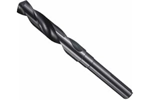 CoCud Drill Bit, 13mm Cutting Diameter, 1/2" Reduced Shank 3-Flat 4341 HSS Nitriding Black 118° Cutting Angle Bits - (Applications: for Drilling Plastic Wood)