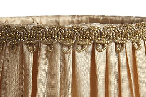 Splink 2 Pcs Lampenschirm E12/E14 Organza Stoff Stehlampe Tischlampenschirm mit Gold Trim Vintage Barockstil Stil 90*130*110mm - 5