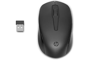 HP 150 Wireless Mouse |1600 DPI Optical Mouse Sensor | 2.4GHz Wireless USB Receiver Included | Ambidextrous Design | 3 Buttons | Scroll Wheel | Up to 10 Month Battery | Black