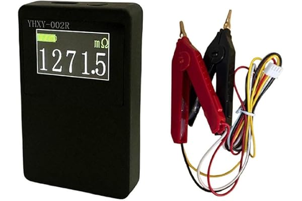 DC Milliohmmeter, 0,03 % noggrannhetstestare med 4-trådars Kelvin-klämma, 0,1 mR-20 ohm räckvidd, LCD-skärm, USB-C-laddningsbar för kortslutningstestning