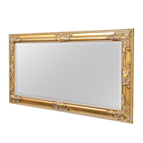 Wandspiegel GOLD Antik BAROCK DESIGN SPIEGEL POMPÖS HOLZRAHMEN Bessa 100x50cm - 2