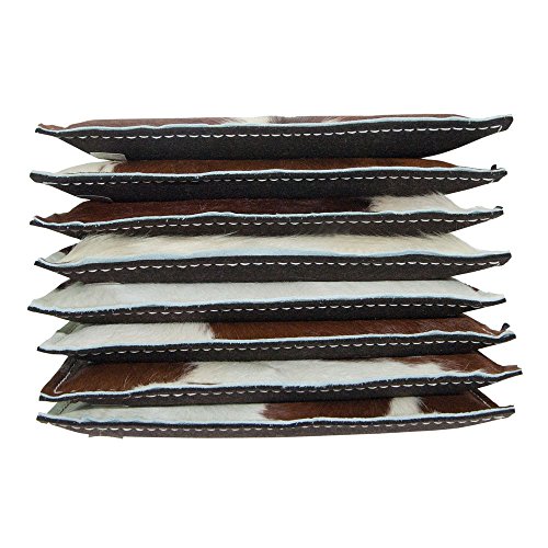 ebos Kuhfell Sitzkissen, 40x40cm ✓ Echtes Kuhfell ✓ 100% Wollfilz ✓ Dünn & bequem | Hochwertiges Stuhlkissen, Sitzpolster mit Füllung | Schönes Stuhl-Polster, Filz-Kissen | Robustes Outdoor-Kissen, wasserabweisende Stuhl-Auflage - 8