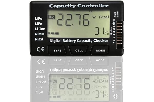 RUNCCI-YUN testeur de capacité de batterie numérique Indicateur Checker pour LiPo LiFe Li-ion Nicd NiMH