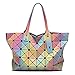 Produktbild 7 * 8 Rainbow Gradient 3D Damen Tasche Schulter Falten Rubiks Cube Geometrische Tote,Foto Farbe,Einheitsgröße YTTY