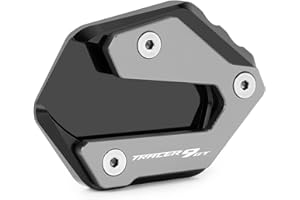 CXEPI Support de Plaque de Support de Béquille Latérale Aluminium Plaque Agrandir Pad Pour TRACER 9 GT TRACER 9GT 2021-2023 2024