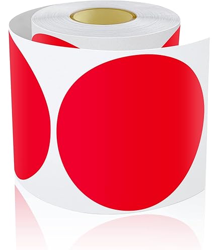 500 stuks ronde stickers, 50 mm, kleurcodering, cirkel, etiketten, rol