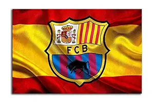 ISEE 360 Football Posters Large FCB Flag Logo for Room Wall, Boys Inspirational (L X H 16 X 15 Inches)