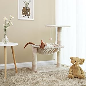 FEANDREA Tiragraffi Gatto Albero Tira Graffi Gioco Giacattolo Gatti in Sisal Naturale PCT82M