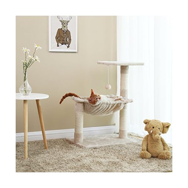 FEANDREA Tiragraffi Gatto Albero Tira Graffi Gioco Giacattolo Gatti in Sisal Naturale PCT82M