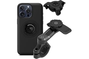 Quad Lock Kierownica Motocyklowa Uchwyt Telefonu PRO Zestaw z Amortyzatorem Drgań i iPhone 15 Pro Max MAG Etui
