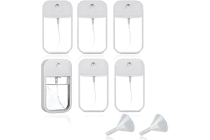 SJBAUTYO 6 Stück 45ml Sprühflaschen Kleine,Wiederverwendbar Mini Feinnebel Sprühflasche,Kommt mit 2 Mini-Trichtern,für Parfüm, Körperpflege Flüssigkeit,Kosmetik