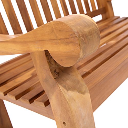 Trueshopping Kingsbridge Gartenbank aus massivem Teakholz - 6