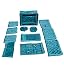 Kuber Industries Jewellery Kit / Make up Kit / Box with 12 pouches in Heavy Quilted Satin RS.899.00
