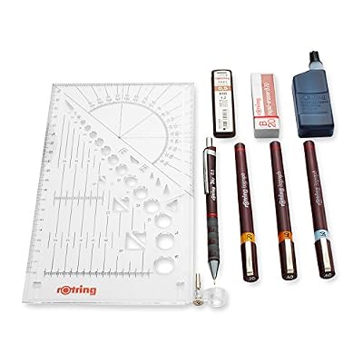 Rotring Isograph Set d'art dessin 0,2/0,4/0,6 mm Assortiment