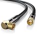 Produktbild CSL - 0,5m 135dB HDTV Satellitenkabel 75 Ohm (90° gewinkelt) | Premium SAT Koaxialkabel | DVB-S, DVB-S2 und Kabelinternet | robuste Vollmetallstecker | Abschirmmaß 135db | hochdichte 4-fach Schirmung