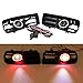 Produktbild LED Tagfahrlicht Nebelscheinwerfer Rot Angel Eyes Licht vorne Bumper Gitter Grill für 1998-2004 VW GOLF MK4