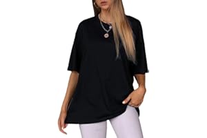 Oversized T- Shirt for Women - Cotton - Drop shoulder Half Sleeves
