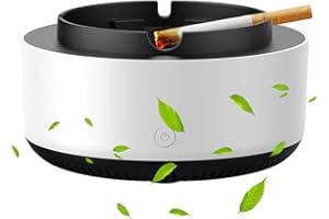 SEMINISMAR Cenicero Absorbe Humo,Cenicero Absorbe Humo ElectróNico Purificador,Cenicero Electrónico,Cenicero Purificador de Aire,2 en 1 con Purificador de Aire