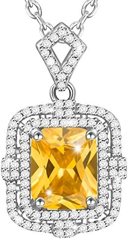 Necklace for Women - Yellow Crystal Pendant - Fashionable Jewelry