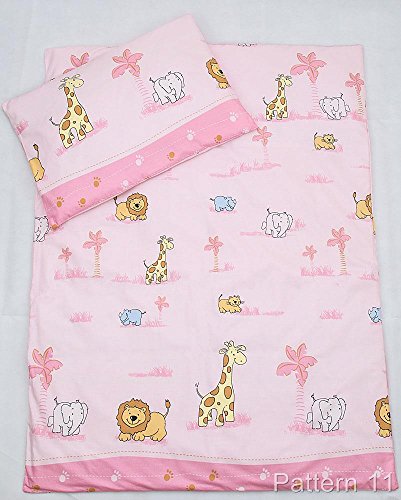 2 Pcs Cot Bedding Set - 120x90cm Duvet Cover & Pillowcase - Pattern 11