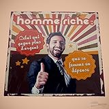 Placa Metal serigraphiée color 20 x 20 cm Hombre Riche