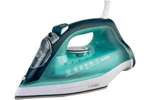 KUBO - Plancha de ropa a vapor - Suela de Cerámica - Golpe de Vapor 140g - Función de Autolimpieza - Depósito de Agua 320 ml - Potencia 2600W