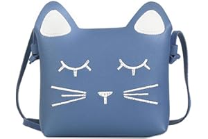 WHATUNEED Cute Little Girls' Shoulder Bag Handbag Purse, Princess Mini Bags, Cat Cross Body Messenger Bag