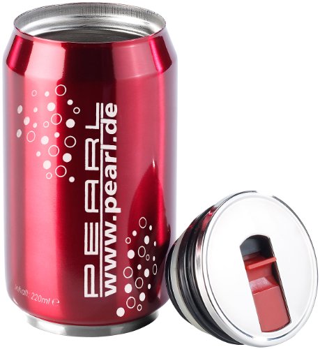 PEARL Thermo-Trinkbecher im Getränkedosen-Design rot, 220 ml
