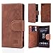 Produktbild 32nd Premium-Lederhülle im Portemonnaie-Stil für Sony Xperia Z5 Compact, hergestellt aus Luxus Echtem Leder - Kastanienbraun