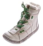  TMA Damen Leder Winter Stiefeletten gefüttert Knöchel Schuhe Weiss Knöchelschuhe Stiefel Gr. 39