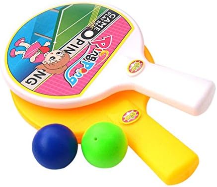 Silveroneuk 1set Portable Mini Kids Pingpong Bats Balls Children Sports Education Toys