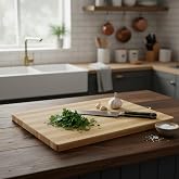 Deconox Yuvarlak Bambu Kesme ve Sunum Tahtası (B&uuml;y&uuml;k Boy) | Antibakteriyel, Metal Kulplu Ahşap Pizza/Şark&uuml;teri Tahtası 24 * 3