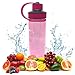 Produktbild Wasserflasche 700ml - BPA-frei und DHEP-frei | Gym Trinkflasche mit Frucht-Filter - Wasser Bottle für Bodybuilding und Sport Bayram (Rosa)