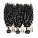 Yavida Hair 3Pcs/Lot Unprocessed 7A Grade Peruvian Kinky Curly Virgin Hair Weave 100% Virgin Human Hair Extensions Weft Bundles(8 8 10 Inch)