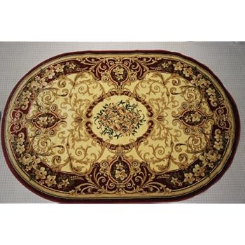 Beige Klassischer Teppich Oval Kollektion Lotos Ov523 210 Rot