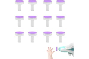 Quesuc 12 stycken elektriska nagelfilar för bebisar, nagelfil elektrisk ersättning, frostade babynagelklippsblad, lämplig för vanliga babynagelfilar från 6 månader