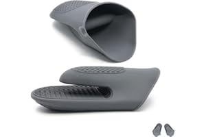 PAIDASHU Oven Glove Thicken Silicone Pot Holder Mini Oven Mitt Heat Resistant Pinch Covers for Baking, Cooking, Bbq Grilling (grey)