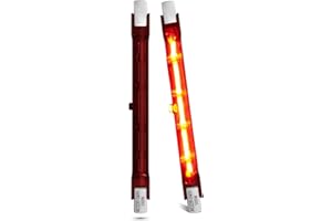LumiGo 500W R7S Lampadina Riscaldatore Rubino, Lampada Riscaldamento a Infrarossi 118MM 240V Dimmerabile per Riscaldatore Heatmaster U3, Riscaldatore Giardino Interno/Esterno (2-Pack)