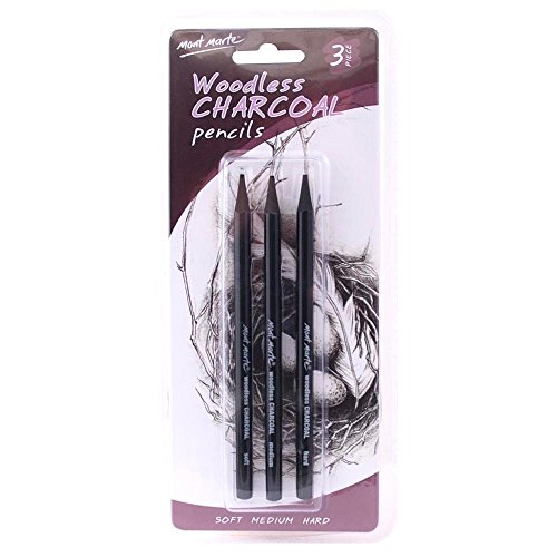 Preisvergleich Produktbild Mont Marte woodless Charcoal Pencils 3pce