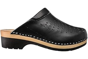 ESTRO Sabots Femme en Cuir Chaussures Hôpital Mules Femmes Sabots Orthopédiques CDL02